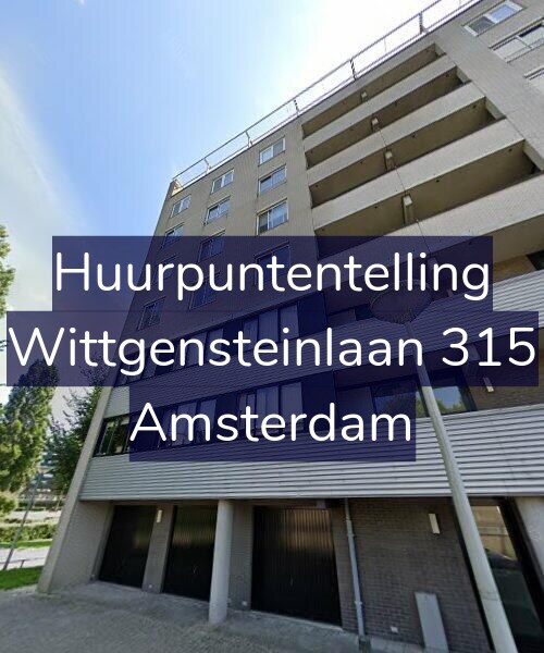 Foto gevel Huurpuntentelling voor Wittgensteinlaan 315, Amsterdam