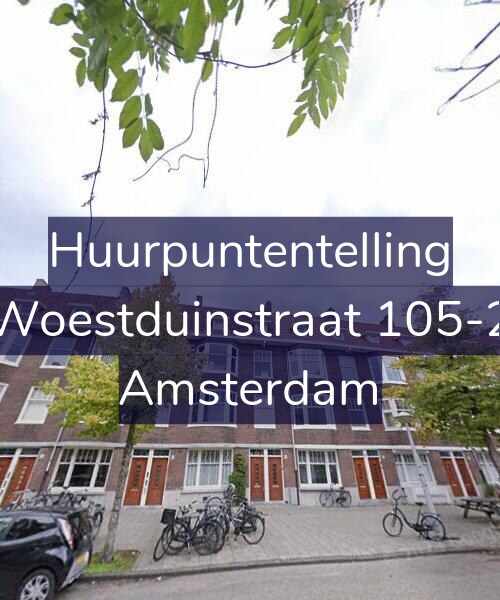 Foto gevel Huurpuntentelling voor Woestduinstraat 105-2, Amsterdam