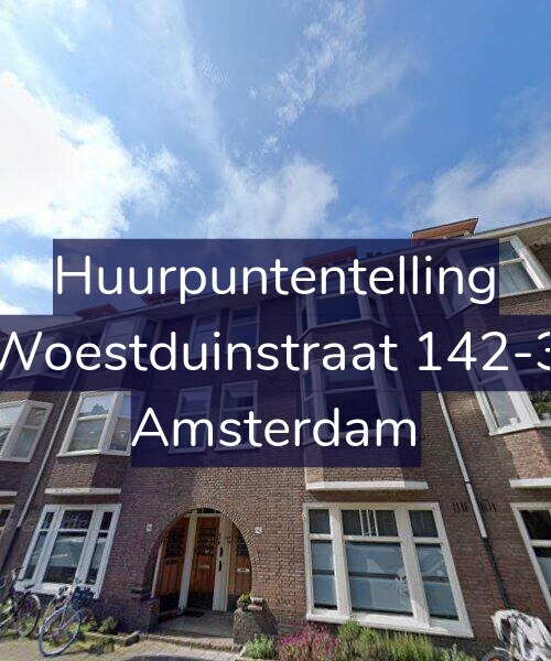 Foto gevel Huurpuntentelling voor Woestduinstraat 142-3, Amsterdam