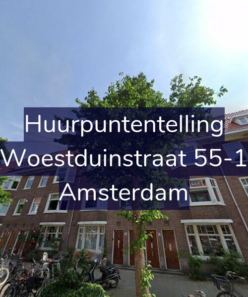 Foto gevel Huurpuntentelling voor Woestduinstraat 55-1, Amsterdam