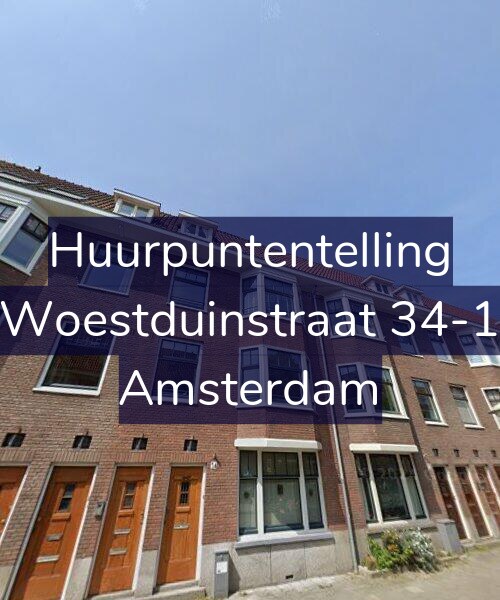 Foto gevel Huurpuntentelling voor Woestduinstraat 34-1, Amsterdam