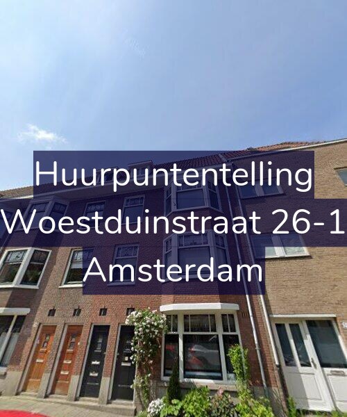 Foto gevel Huurpuntentelling voor Woestduinstraat 26-1, Amsterdam