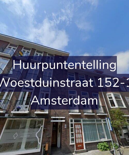 Foto gevel Huurpuntentelling voor Woestduinstraat 152-1, Amsterdam