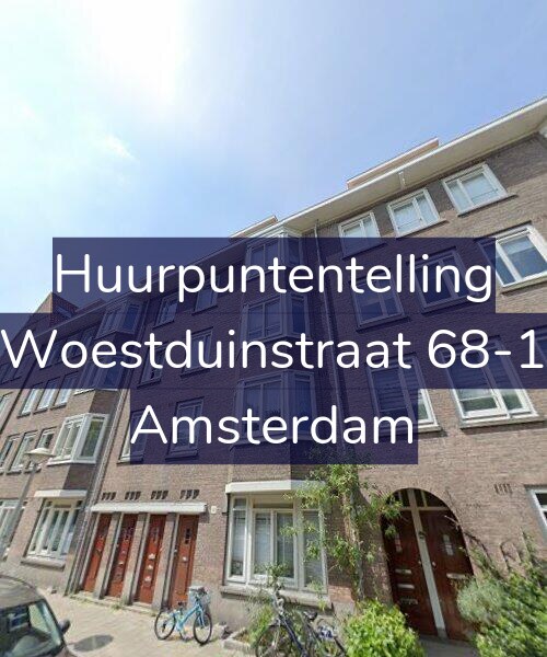 Foto gevel Huurpuntentelling voor Woestduinstraat 68-1, Amsterdam