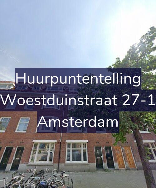 Foto gevel Huurpuntentelling voor Woestduinstraat 27-1, Amsterdam