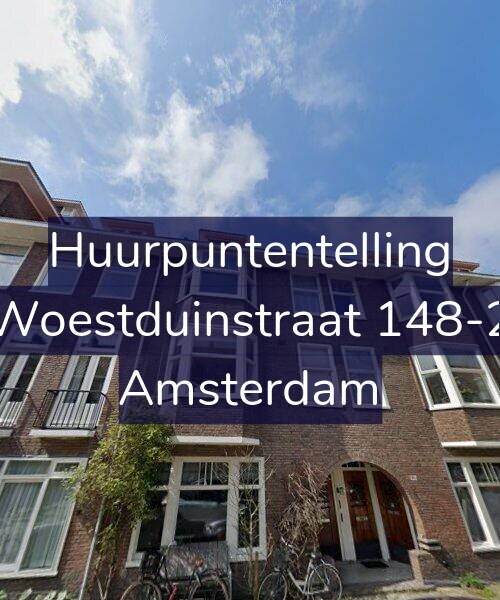 Foto gevel Huurpuntentelling voor Woestduinstraat 148-2, Amsterdam