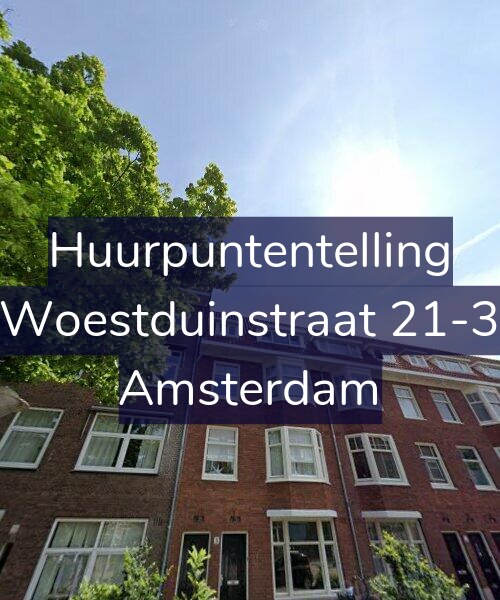 Foto gevel Huurpuntentelling voor Woestduinstraat 21-3, Amsterdam