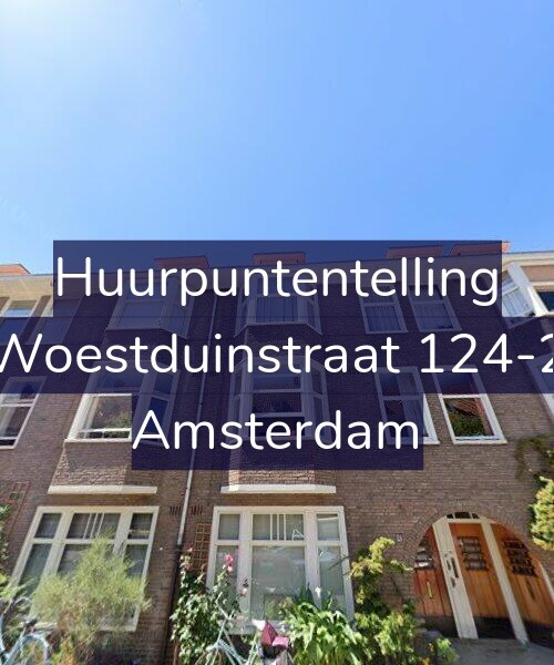 Foto gevel Huurpuntentelling voor Woestduinstraat 124-2, Amsterdam