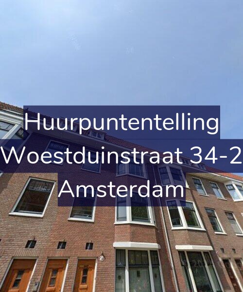 Foto gevel Huurpuntentelling voor Woestduinstraat 34-2, Amsterdam