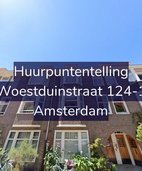 Foto gevel Huurpuntentelling voor Woestduinstraat 124-1, Amsterdam