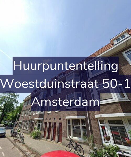 Foto gevel Huurpuntentelling voor Woestduinstraat 50-1, Amsterdam