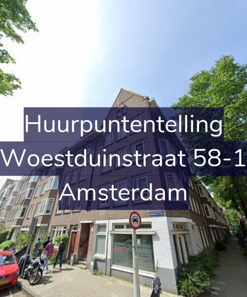Foto gevel Huurpuntentelling voor Woestduinstraat 58-1, Amsterdam