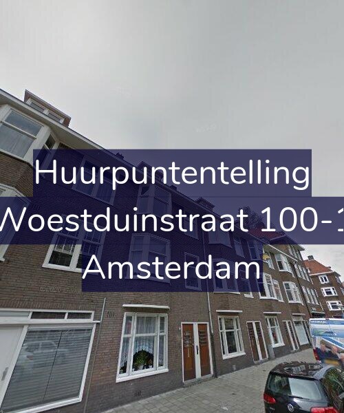 Foto gevel Huurpuntentelling voor Woestduinstraat 100-1, Amsterdam