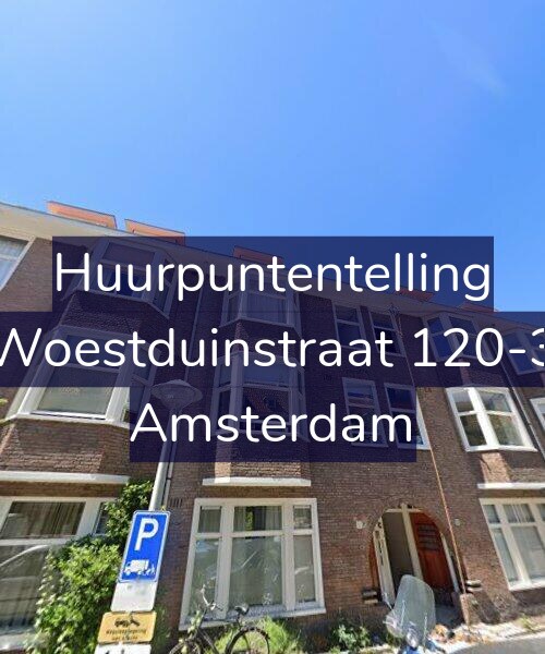 Foto gevel Huurpuntentelling voor Woestduinstraat 120-3, Amsterdam