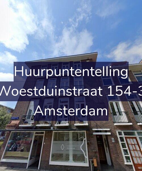 Foto gevel Huurpuntentelling voor Woestduinstraat 154-3, Amsterdam