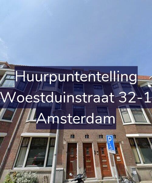 Foto gevel Huurpuntentelling voor Woestduinstraat 32-1, Amsterdam