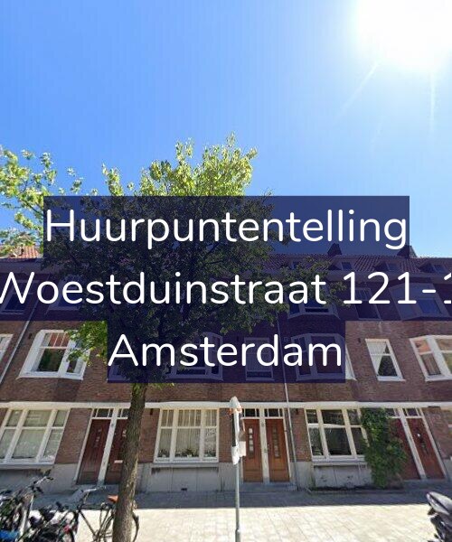 Foto gevel Huurpuntentelling voor Woestduinstraat 121-1, Amsterdam