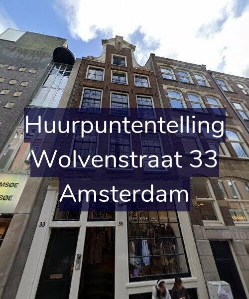 Foto gevel Huurpuntentelling voor Wolvenstraat 33, Amsterdam