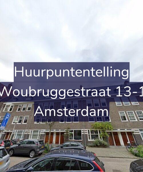 Foto gevel Huurpuntentelling voor Woubruggestraat 13-1, Amsterdam