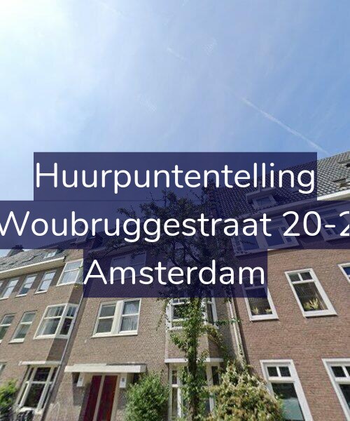 Foto gevel Huurpuntentelling voor Woubruggestraat 20-2, Amsterdam