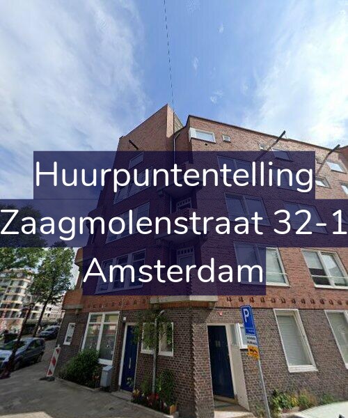 Foto gevel Huurpuntentelling voor Zaagmolenstraat 32-1, Amsterdam