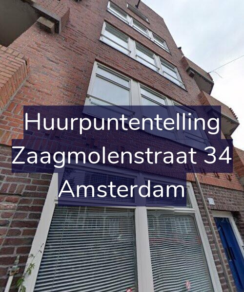 Foto gevel Huurpuntentelling voor Zaagmolenstraat 34, Amsterdam