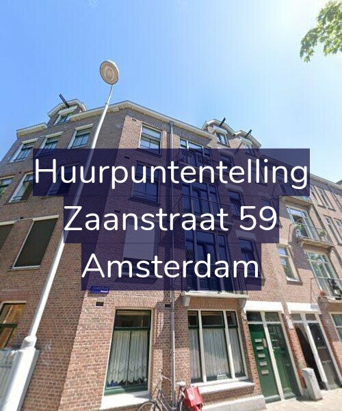 Foto gevel Huurpuntentelling voor Zaanstraat 59, Amsterdam