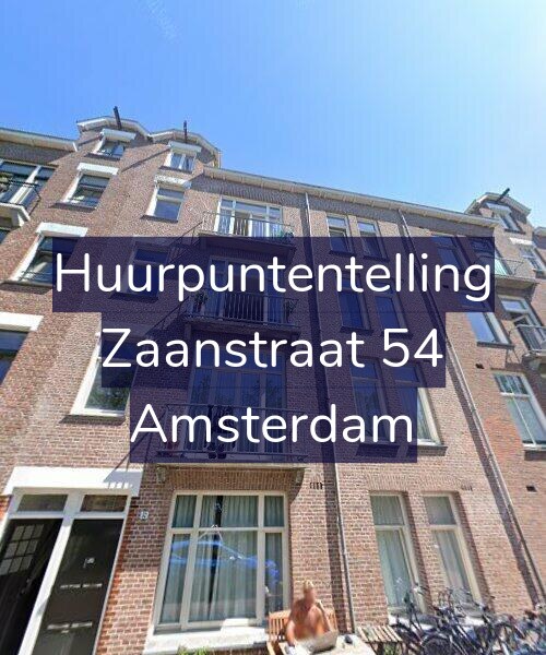 Foto gevel Huurpuntentelling voor Zaanstraat 54, Amsterdam