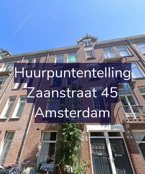 Foto gevel Huurpuntentelling voor Zaanstraat 45, Amsterdam