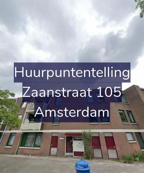 Foto gevel Huurpuntentelling voor Zaanstraat 105, Amsterdam
