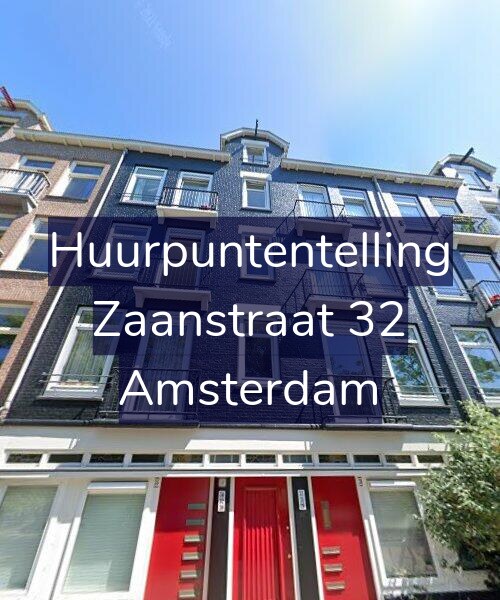 Foto gevel Huurpuntentelling voor Zaanstraat 32, Amsterdam