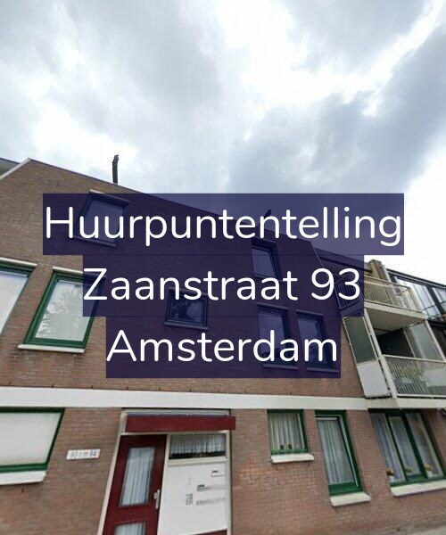 Foto gevel Huurpuntentelling voor Zaanstraat 93, Amsterdam