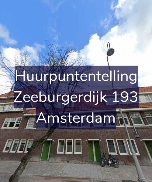 Foto gevel Huurpuntentelling voor Zeeburgerdijk 193, Amsterdam