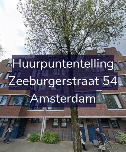 Foto gevel Huurpuntentelling voor Zeeburgerstraat 54, Amsterdam