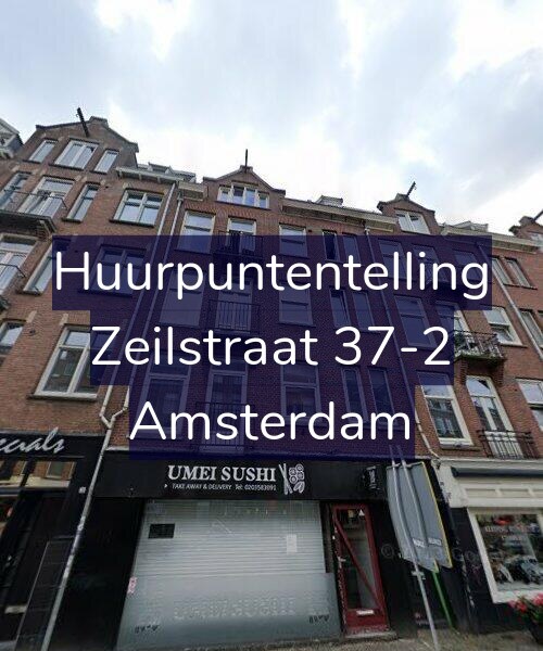 Foto gevel Huurpuntentelling voor Zeilstraat 37-2, Amsterdam