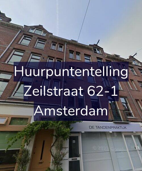 Foto gevel Huurpuntentelling voor Zeilstraat 62-1, Amsterdam
