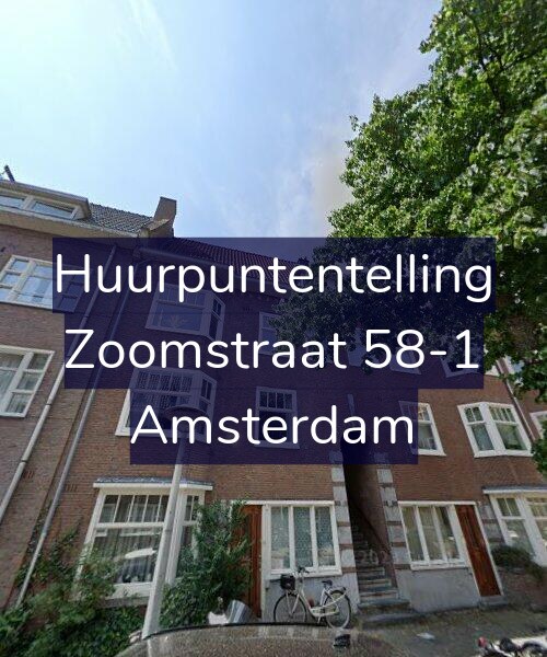 Foto gevel Huurpuntentelling voor Zoomstraat 58-1, Amsterdam