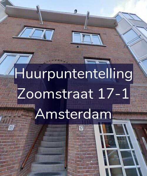 Foto gevel Huurpuntentelling voor Zoomstraat 17-1, Amsterdam