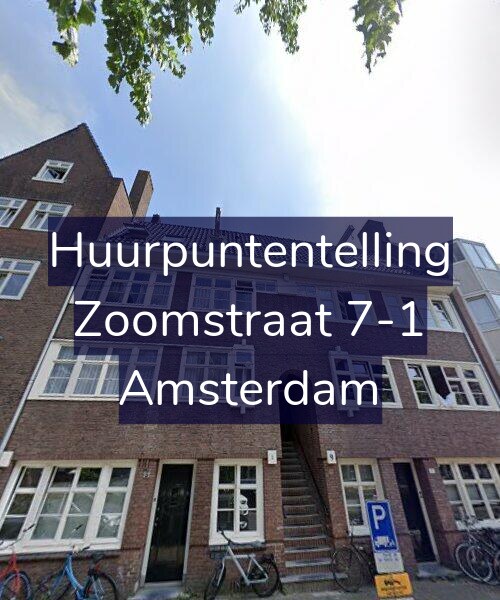 Foto gevel Huurpuntentelling voor Zoomstraat 7-1, Amsterdam
