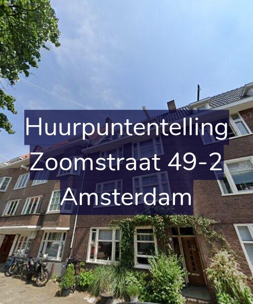Foto gevel Huurpuntentelling voor Zoomstraat 49-2, Amsterdam