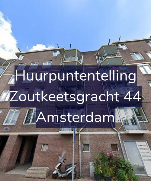 Foto gevel Huurpuntentelling voor Zoutkeetsgracht 44, Amsterdam