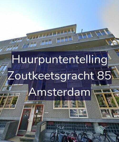 Foto gevel Huurpuntentelling voor Zoutkeetsgracht 85, Amsterdam
