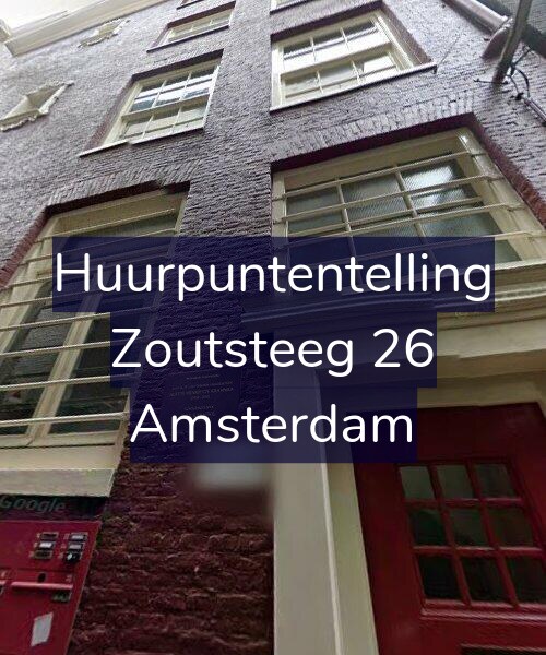 Foto gevel Huurpuntentelling voor Zoutsteeg 26, Amsterdam