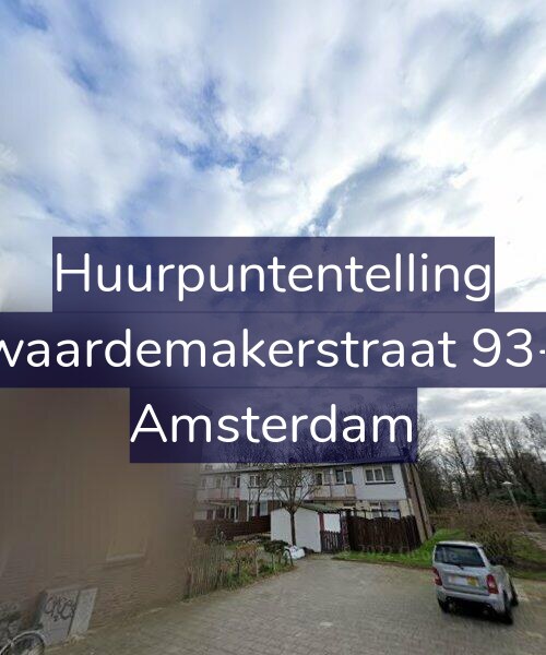 Foto gevel Huurpuntentelling voor Zwaardemakerstraat 93-H, Amsterdam