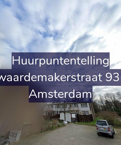 Foto gevel Huurpuntentelling voor Zwaardemakerstraat 93-1, Amsterdam