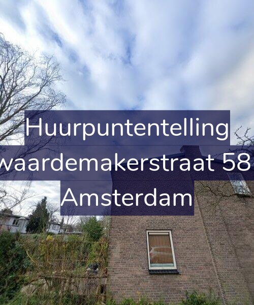Foto gevel Huurpuntentelling voor Zwaardemakerstraat 58-1, Amsterdam