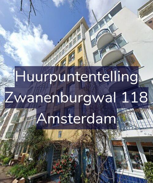 Foto gevel Huurpuntentelling voor Zwanenburgwal 118, Amsterdam