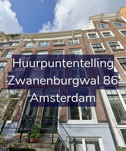 Foto gevel Huurpuntentelling voor Zwanenburgwal 86, Amsterdam
