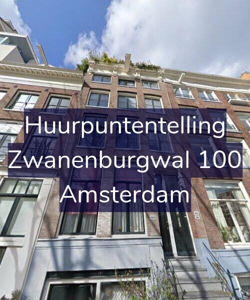Foto gevel Huurpuntentelling voor Zwanenburgwal 100, Amsterdam