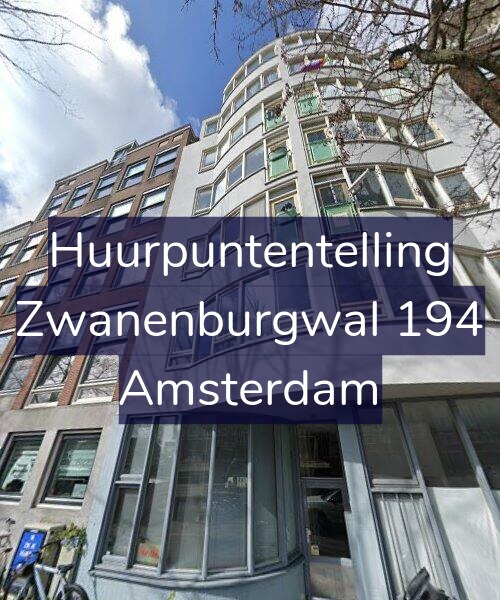 Foto gevel Huurpuntentelling voor Zwanenburgwal 194, Amsterdam